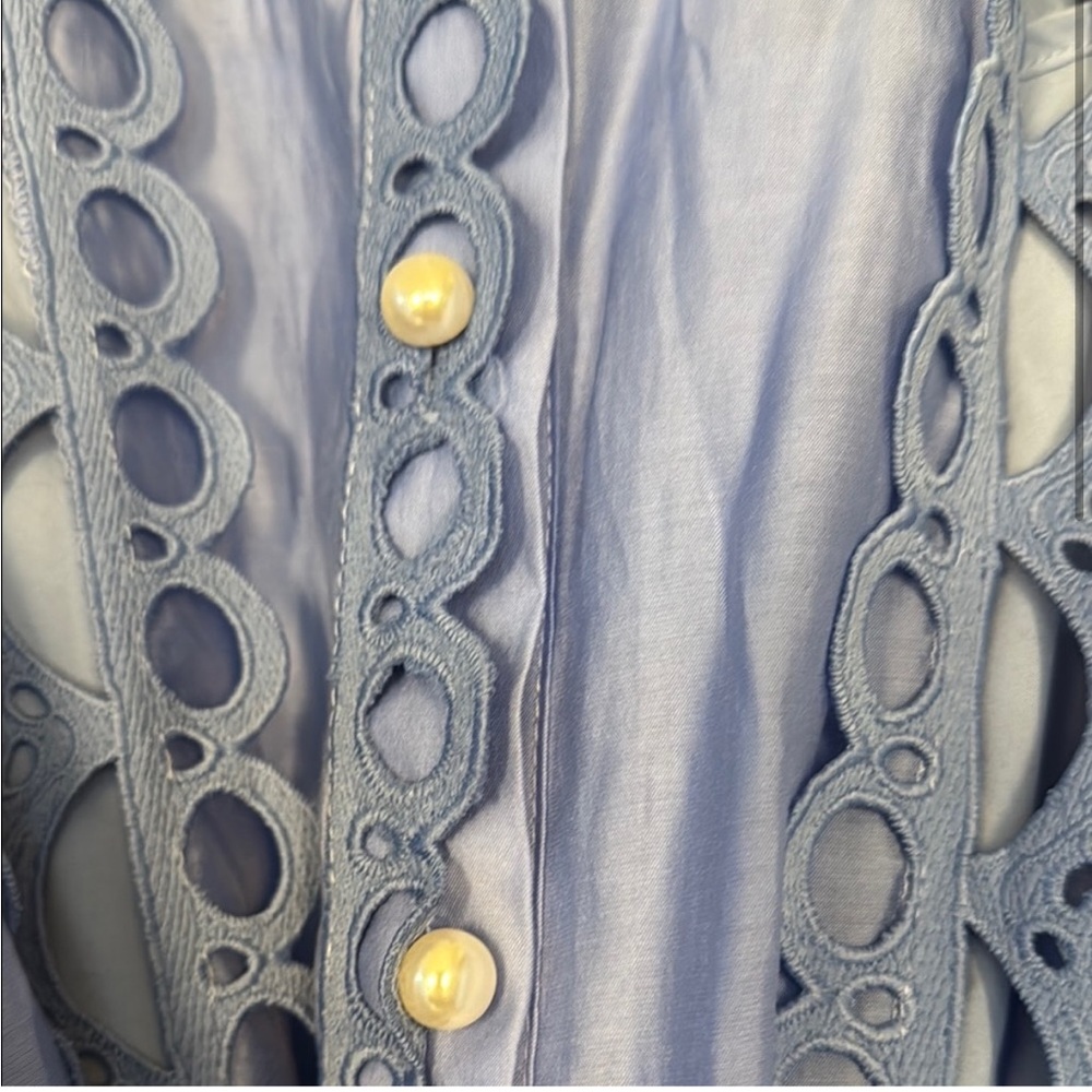 Miss Rosier Blue embroidered pearl dress - Picture 9 of 10